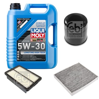 FEBI Inspektionspaket 5L LIQUI MOLY 5W-30 Longtime High Tech für Hyundai Kona
