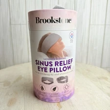 Brookstone NEW Sinus Relief Eye Pillow Lavender Scented Hot & Cold Therapy