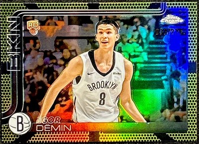 2025-26 Topps Chrome Basketball - Egor Demin #258 Yellow Refractor /275 (RC)