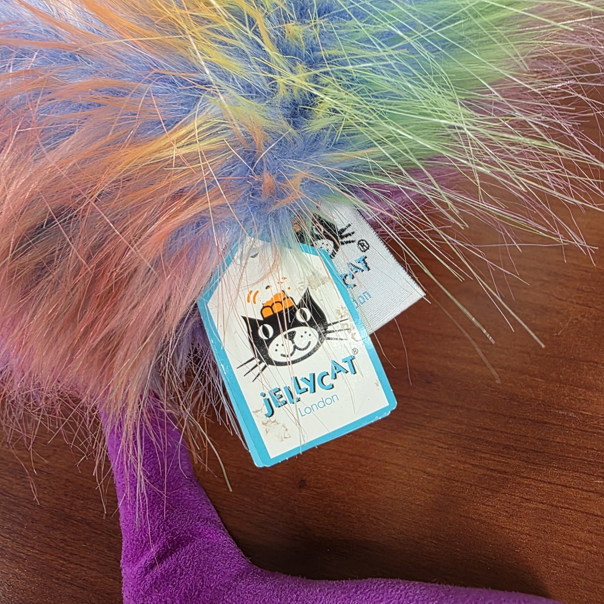 Jellycat Rainbow PomPom Ostrich Emu Bird Stuffed Animal Plush 13