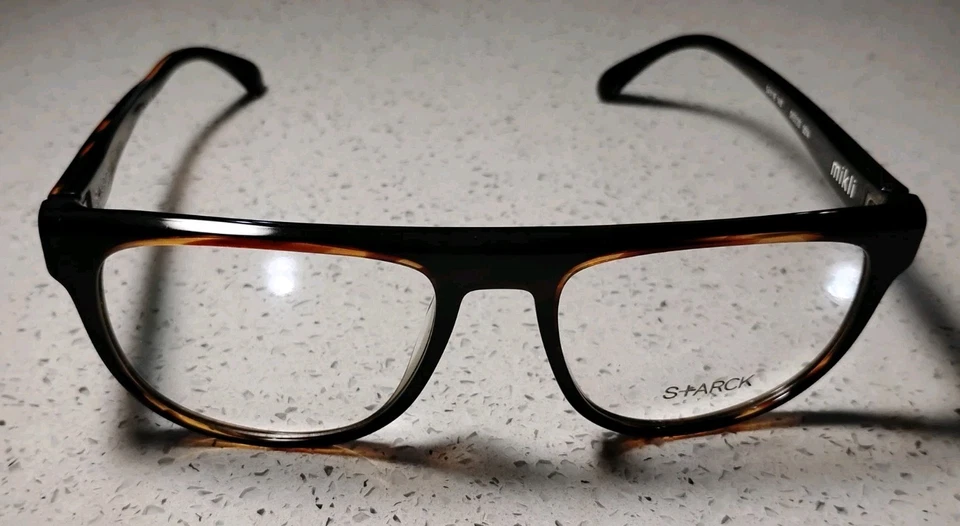 Óculos Mikli Starck Eyes RX tartaruga polida SH3020 0014 54-18-140 - Imagem 3 de 4