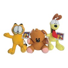 Toy Factory Lot Of 3 Garfield Odie  Pooky Teddy Plush Toys New With Tags