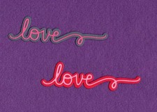LOVE  9 with background die cuts scrapbook cards