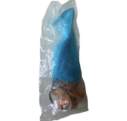 Llavero vintage Lucky Treasure Troll con pelo azul 2" llavero llavero nuevo en paquete - Imagen 7 de 12