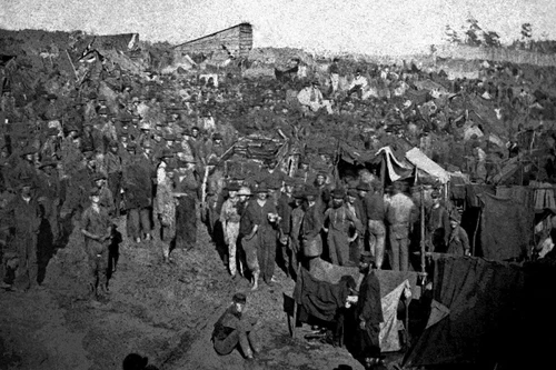New 5x7 Civil War Photo: Federal Prisoner Soldiers at Andersonville Prison