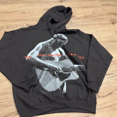 Post Malone Tour Hoodie Mens Small Brown Austin C&P 2023 Sold Out RARE NEW