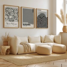 Abstract Wall Art Grey Set Of 3 Gallery Wall Art Matisse Picasso