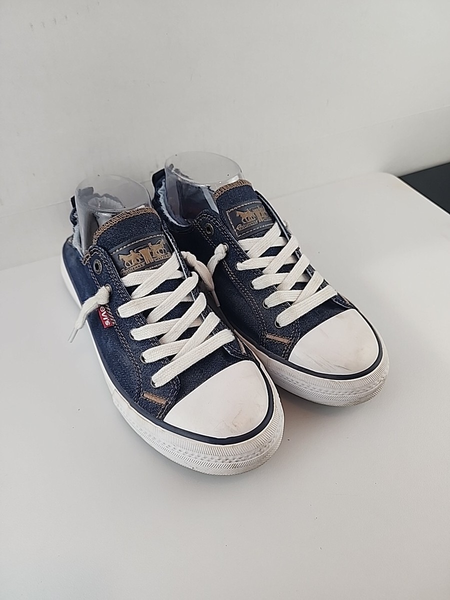 Levi's Shoes Womens 8 Stan G Sneaker Blue Denim Lace Up Low