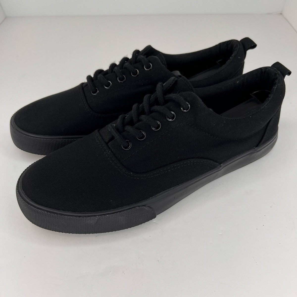 Men\'s Black Canvas Lace-Up Shoes MountainStarGalaxy Men main image 4