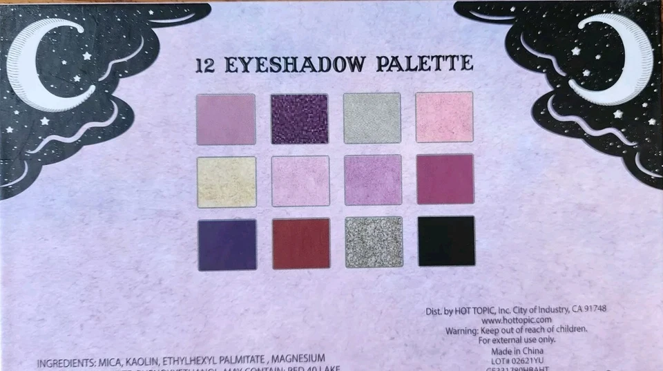 Paleta de sombras de ojos Bad Luck Ouija Board 12 colores tonos EE. UU. Nueva Foto 4 de 4