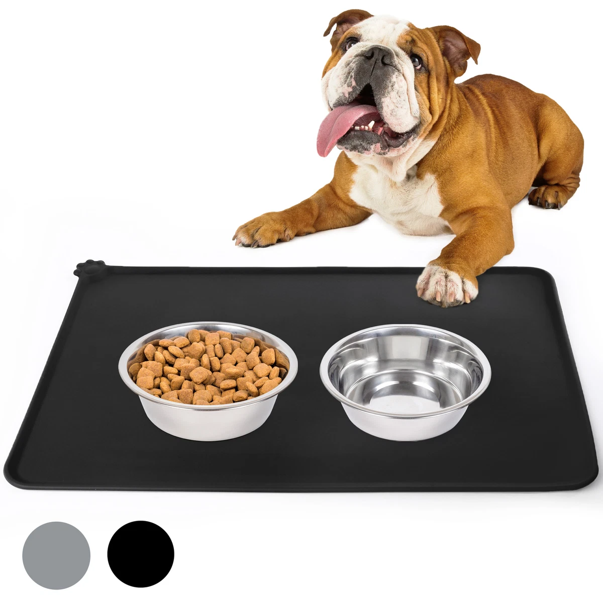 Dog Food Mat Nonslip Pet Silicone Cat Dog Bowl Mats for Food Water Placemat