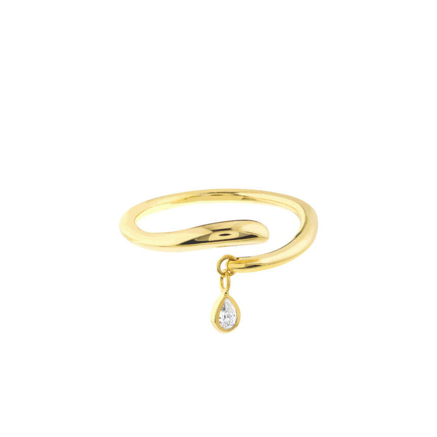 14K Yellow Gold Engravable Tennis Bangle Bracelet-image