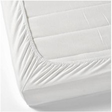 1 Fitted Sheet 600 TC Cotton Solid White Deep Pocket Elasticated All Around