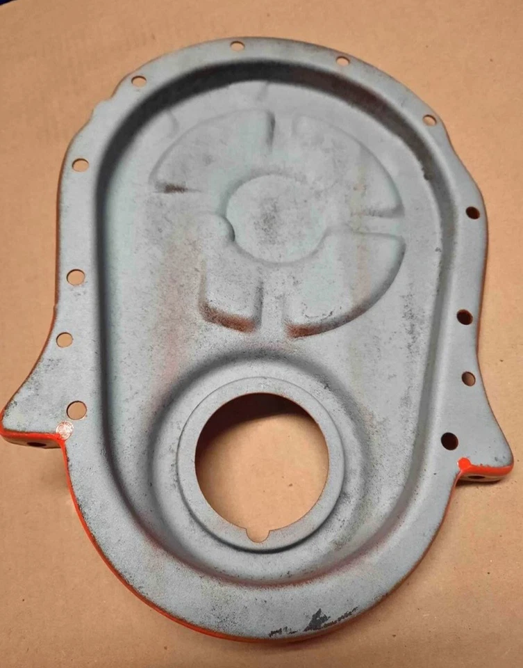 Cubierta de cadena de distribución Chevrolet 1969-1974 396 427 454 Nova Corvette Camaro 330850 Foto 3 de 3