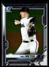 2021 Bowman Chrome Prospects Atomic Refractor Max Meyer Miami Marlins #BCP-66
