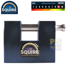 Squire WS75 80mm boron steel shackle armoured warehouse block container padlock