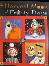 Halloween Harvest Book Moon and Frosty Days Painting Viking Wood Connie Williams