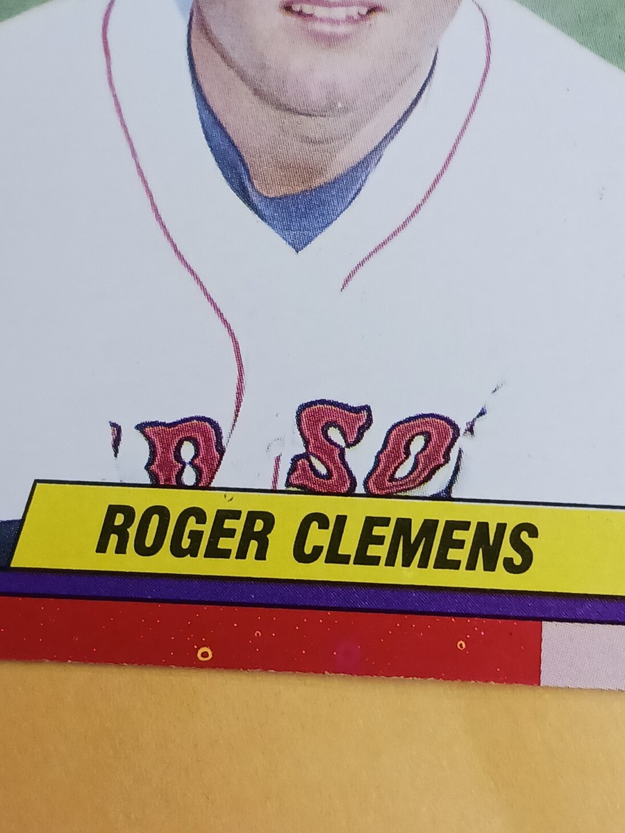 1990 Topps Roger Clemons Error Card Yellow Dots | eBay