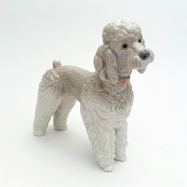 Lladro Porcelain 1259 'Standing Poodle' Dog Figurine eBay