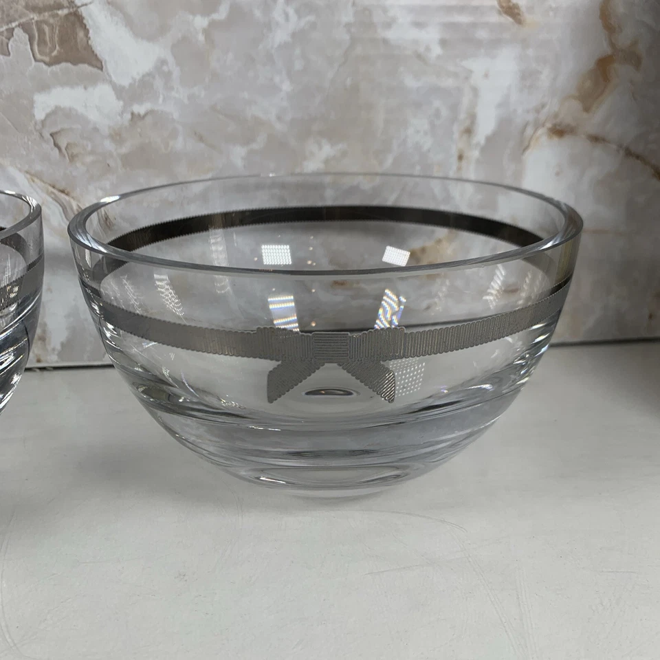 Set Of 2 Lenox Kate Spade Grace Avenue Crystal Bowl 6” Poland - Image 3 of 4