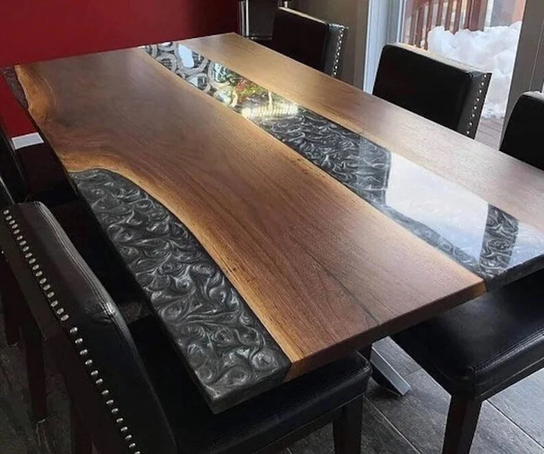 48 Epoxy Resin River Dining Table Top / Epoxy Table Home Decor