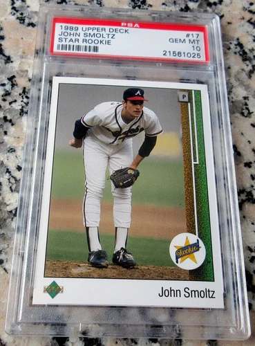 JOHN SMOLTZ 1989 Upper Deck STAR Rookie Card RC PSA 10 HOF 1995 Braves Champs $$