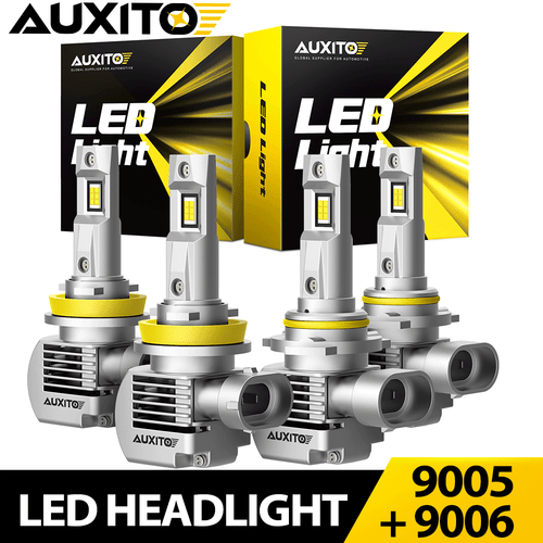 9005 9006 LED Headlights Kit Combo Bulbs 8000K High Low Beam Super White Bright - Picture 12 of 19