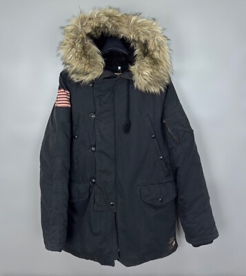 Denim Supply Ralph Laurent Down Military Parka Jacket TALON Zipper