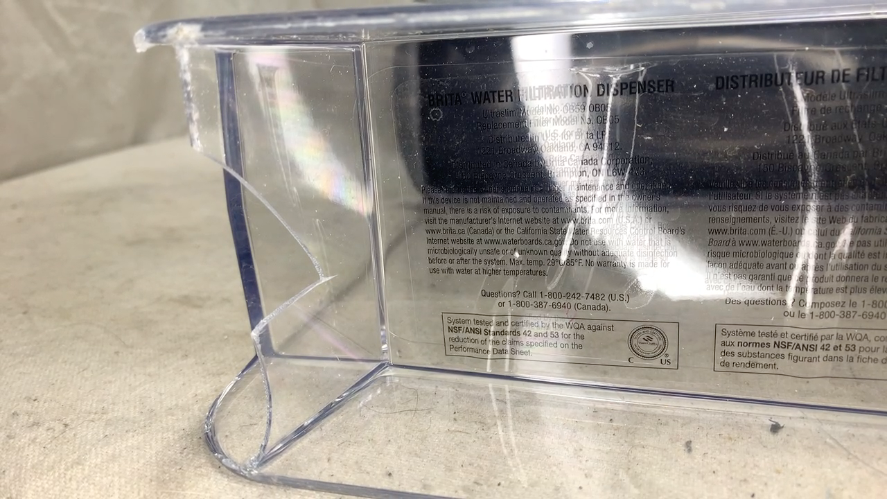 Brita Stream Water Filtration System 25Cup Dispenser, dark blue