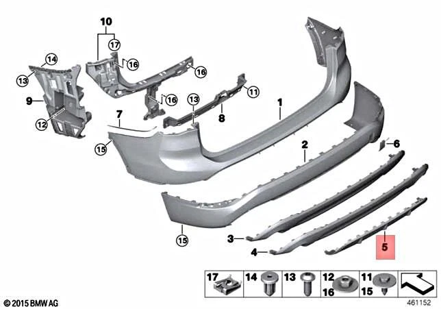 Genuine BMW X1 F48 X1 16d 18d Trim Underride Protection Primed 