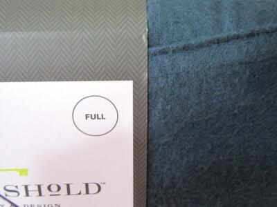 Threshold 100% Brushed Cotton FULL SHEET Set French Farmhouse Solid Dark Blue