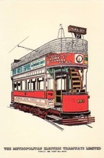 W05.Postcard.The Metropolitan Electric Tramways Ltd. Tram