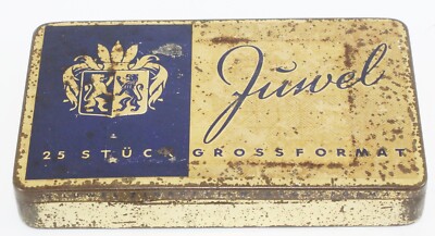 Juwel-25 Cigarette-Tin-Highly Aromatic, Truly Macedonian Turkish-German-Dresden