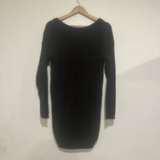 Lulus Brining Sexy Back Black Backless Sweater Dress Size Small