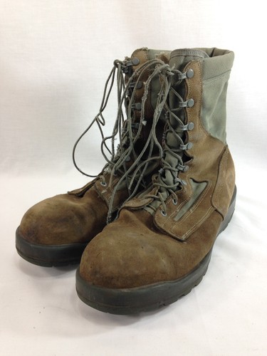 Wellco Air Force Tw combate militares Botas Hombres 13 XW Gamuza Marrón  Verde Lona EE. UU. | eBay
