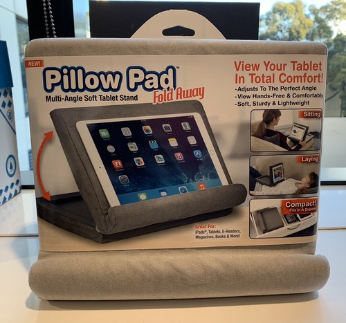 PILLOW PAD FOLD AWAY MULTI ANGLED SOFT TABLET STAND - AS SEEN ON TV - NEW - Picture 2 of 2