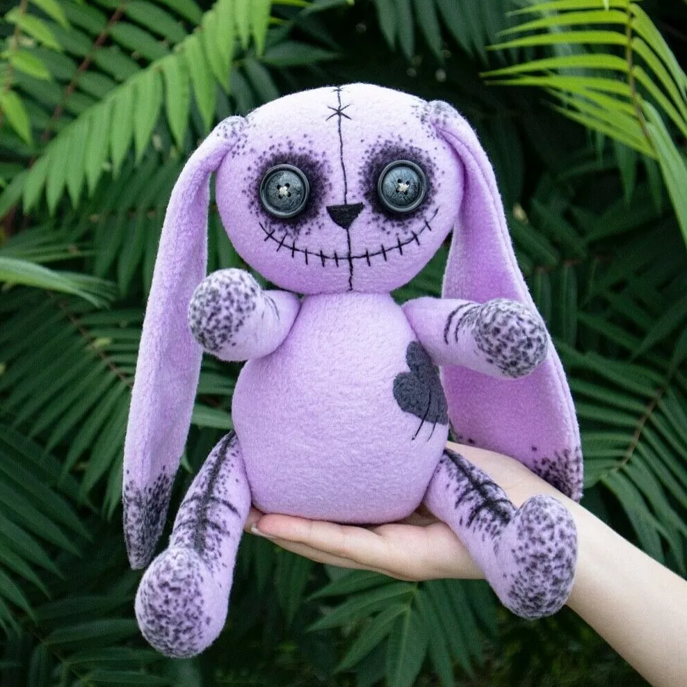 creepy gothic bunny plush