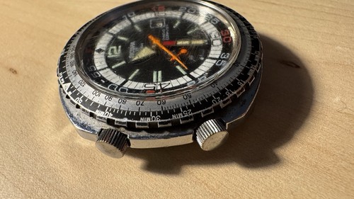 Orologio Sicura Chrono Computer Vintage 47mm Funzionante - Foto 3 di 4