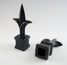10 EACH (5/8-INCH) BLACK PLASTIC IRON FENCE FINIAL TOPS 1-50-58 TRIAD SPEAR