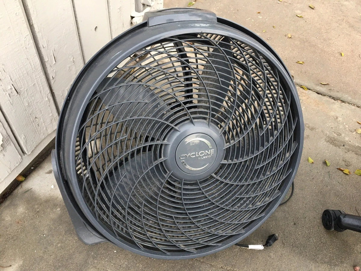 Lasko Black Cyclone 20 In 3-Speed Power Air Circulator Floor Fan | eBay