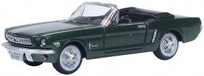 Oxford Diecast 87MU65006 Ford Mustang Convertible 1965 Ivy Green HO Gauge