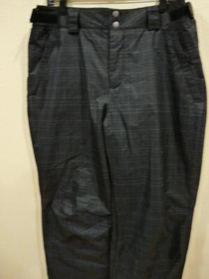 Columbia Omni-tech Navy Plaid Ski Snow Pants Waterproof Men's Large Worn Once