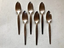 6 ~ Wm Rogers Original Infinity Symbol ~ 6" silver plated grapefruit spoons