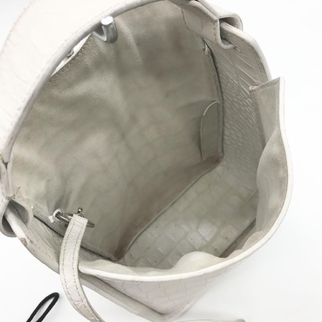 BALENCIAGA Tool 2.0 NS XS Crocodile-Embossed Handbag - Excellent