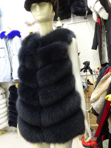 Women Coat Real Vulpes Fox Fur Vest Winter Luxury Fur Gilets Sleeveless Overcoat - Picture 19 of 24