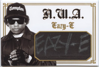 1/1 EAZY-E CUT AUTO SILVER INK PATCH JSA COA LOA AUTOGRAPH SIGNED SIGNATURE 