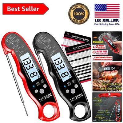 Accurate Instant Read Thermometers - 2 Waterproof Units with Extras Included