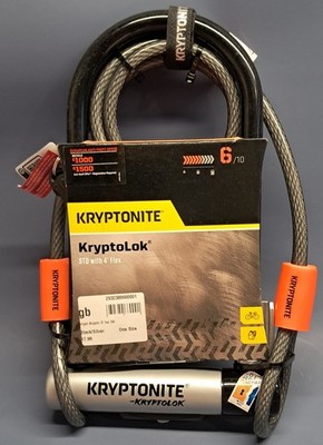 Kryptonite Kryptolok STD Bügelschloss mit 4 Fuß Flexkabelhalterung