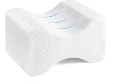 Knee Leg Pillow For Sleeping Cushion Support Between Legs Rest Memory Foam white