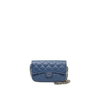 CHANEL Blue Phone Holder Crossbody Bag 41227 148492529